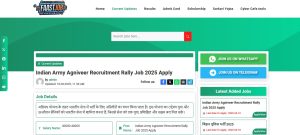 Indian Army Agniveer Recruitment Rally Job 2025 Apply
